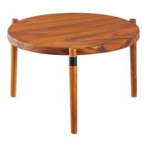 サイドテーブル 幅68.5cm 木製 天然木 モンキーポッド 円形 円型 丸型 カフェテーブル テーブル 机 つくえ （ ソファテーブル ベッドサイドテーブル 小さい ）｜interior-palette