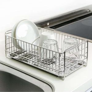 水切りラック スリム どこでも置けるトレー付き ...の商品画像