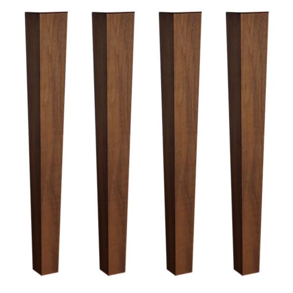 ダイニングテーブル 脚のみ 4本1組 木脚タイプ ウォールナット 天然木 （ 開梱設置 単品 テーブ...