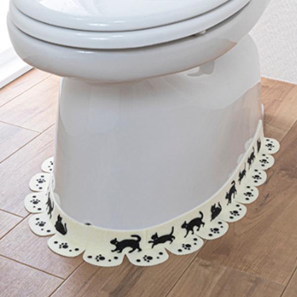 便器すきまテープ ネコ 便器 シート トイレ 床 隙間 すきま 床シート 汚れ防止 汚れ 防止 （ ...
