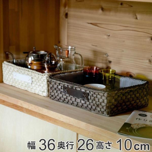 バスケット 布付きメイズバスケット ハーフ 約幅36×奥行き26×高さ10cm （ カラーボックス ...