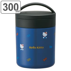 弁当箱 保温弁当箱 スープジャー デリカポット ハローキティ ドットステッチ 300ml 超軽量 （ キティ お弁当箱 ランチボックス 保温 保冷 ）｜interior-palette