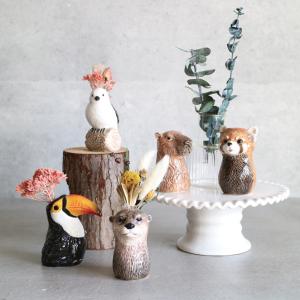 花瓶 一輪挿し フラワーベース 動物 （ 花びん 花器 アニマル 置物