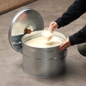 米びつ 20kg トタン 丸型 日本製 TMK-20 ライスストッカー 米櫃 洗える