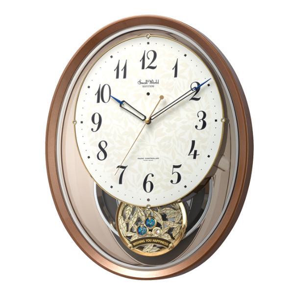 振り子時計 スモールワールドエアルN 18曲収録 電波時計 アミュージング時計 （ 掛時計 壁掛け ...