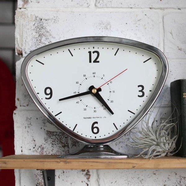 置き時計 ダルトン DULTON ライナルド クロック メッキ 逆三角形 時計 おしゃれ （ 置時計...