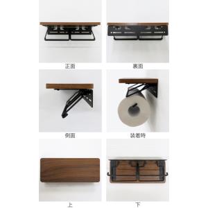 トイレットペーパーホルダー 2連 ウッド&am...の詳細画像2