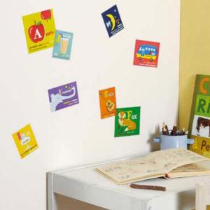 ウォールステッカー アルファベット SS スタンプ 動物 子供部屋 壁 シール （ 壁シール ステッカー 壁用 ）