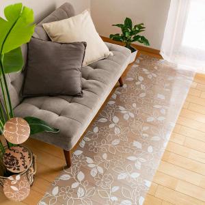 キッチンマット 拭ける 45×270cm 柄物 クリア （ 45cm 270cm クリアキッチンマット キッチン マット キッチン用マット 台所マット 拭けるキッチンマット ）
