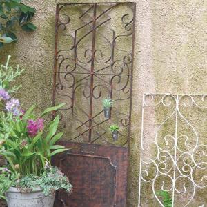 フェンス シャビーフラットバーゲート アイアンフェンス （ ガーデン