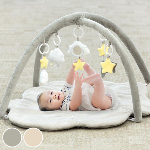 プレイジム マット ふわふわくものプレイジムマット 出産祝い ベビー ０ヵ月 おしゃれ （ プレイマ...