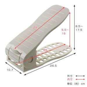 靴ホルダー 収納 2個入 ワイド 4段階 角度...の詳細画像4