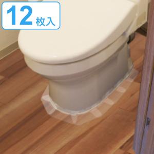 保護シート トイレ すきま用 6×9cm 12枚入 （ シート 吸着 トイレシート 撥水 撥水加工 防水 防カビ 抗菌 防臭 床 ）｜interior-palette