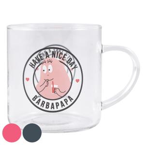 マグカップ 370ml 耐熱ガラス バーバパパ BARBAPAPA グラス コップ キャラクター （ マグ カップ ガラス 耐熱 ガラスマグカップ ）｜interior-palette