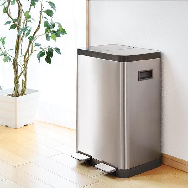 ゴミ箱 10L×2 JAVA ダブルコンパートメントペダルビン ステンレス （ ごみ箱 ジャバ 20...