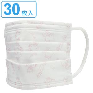 不織布 プリーツマスク 大人用 30枚入り ハローキティ （ おとな マスク 大人用マスク レディース 柄 30枚 キャラクター ）