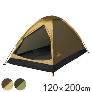 テント 2人用 組立式ドームテント 幅120×奥行200×高さ110cm （ モンターナ MONTAGNA ドーム型 メッシュ フルクローズ フルオープン ）｜interior-palette