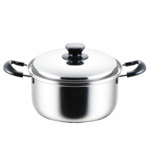 柳宗理 在庫限り ステンレス・アルミ 3層鋼 両手鍋 22cm 浅型 IH対応