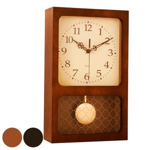 振り子時計 レクタングル 木製 北欧風 （ 時計 掛け時計 置き時計 置き掛け両用時計 掛時計 置時計 ）｜interior-palette