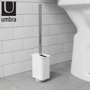 umbra トイレブラシ ケース付き フレックス シュアロック （ トイレ ブラシ トイレ掃除 トイレ用ブラシ ブラシケース ブラシ入れ 柄付き ）｜interior-palette