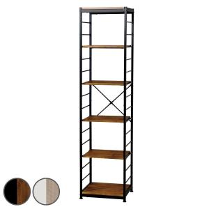 弘益 オープンラック6段 幅84cm ヴィンテージ調 ワイドタイプ