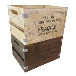 ガーデニング収納 フラジール スタッキングボックス L 木製 （ 木箱 ボックス 箱 木 ウッド ディスプレイ 収納ボックス ）｜interior-palette