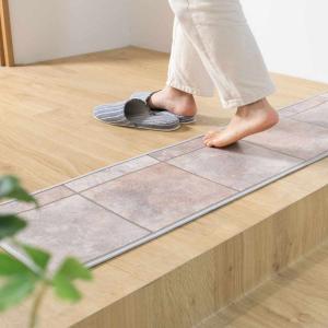 玄関マット 室内用 30×90cm セラミックタイル 撥水加工 （ 玄関 マット 框 屋内 拭ける 室内 厚さ5mm キッチン 撥水 防水 抗菌 防カビ 滑り止め おしゃれ ）