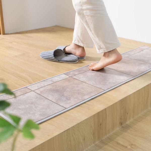 玄関マット 室内用 30×150cm セラミックタイル 撥水加工 （ 玄関 マット 框 屋内 拭ける...