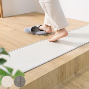 玄関マット 室内用 30×90cm モルタルタイル 撥水加工 （ 玄関 マット 框 屋内 拭ける 室内 厚さ5mm キッチン 撥水 防水 抗菌 防カビ 滑り止め おしゃれ ）