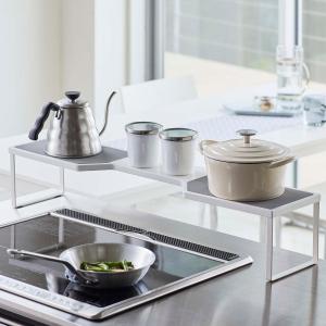 Plate(山崎実業) 山崎実業 plate 排気口カバー上コンロ奥ラック