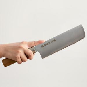 在庫あり こてら別打 安来鋼青紙割込 鍛造包丁 菜切包丁 165mm ヒバ柄