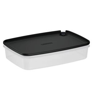 THERMOS 中型 プラスチック保存容器 黒 THERMOS（サーモス） 保存容器 800ml Myフードコンテナー 角型
