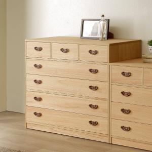 マーゼルン 総桐 隠しキャスター付 チェスト 5段 柿渋染め 日本製 幅