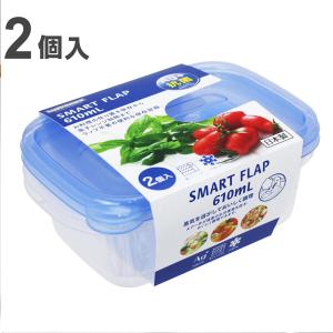 保存容器 610ml スマートフラップ KB 角型 M 2個入 （ 日本製 抗菌