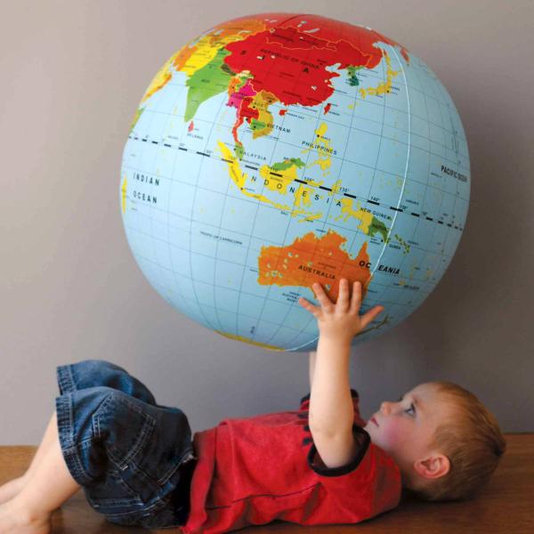 おもちゃ ビーチボール地球儀 50cm （ ビーチボール 地球儀 世界地図 知育玩具 英語 子ども ...