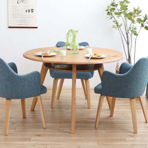 ダイニングテーブル 円形 幅110cm シーナ 木製 オーク突板 （ 3人掛け 2人掛け 2人用 3...