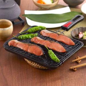 魚焼き網 ガス火専用 セラグリル クロスL （ Siセンサー対応 直火 魚焼きアミ 魚焼き器 ふっ素加工 フッ素加工 焼き魚 ）