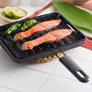 竹原製缶 魚焼き網 ガス火専用 セラグリル ホーロー加工 M （ 直火 魚