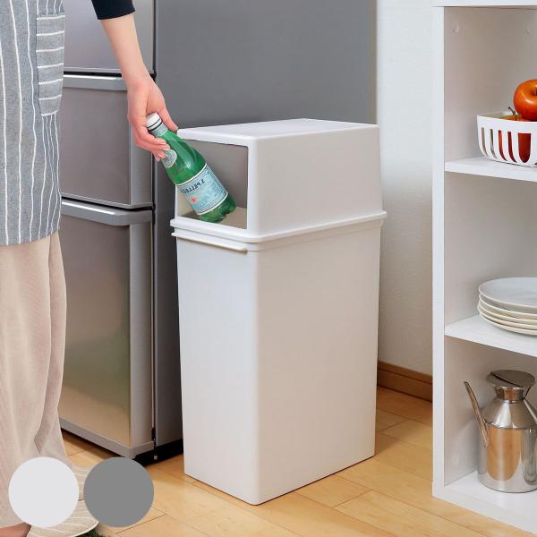 ゴミ箱 25L フロントオープン トラッシュビン 幅23cm （ ごみ箱 25リットル スイング フ...