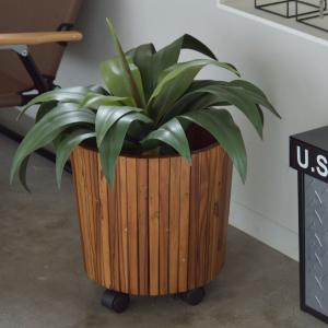 ウッド プランター カバー 鉢カバー おしゃれ チーク 大型 観葉植物
