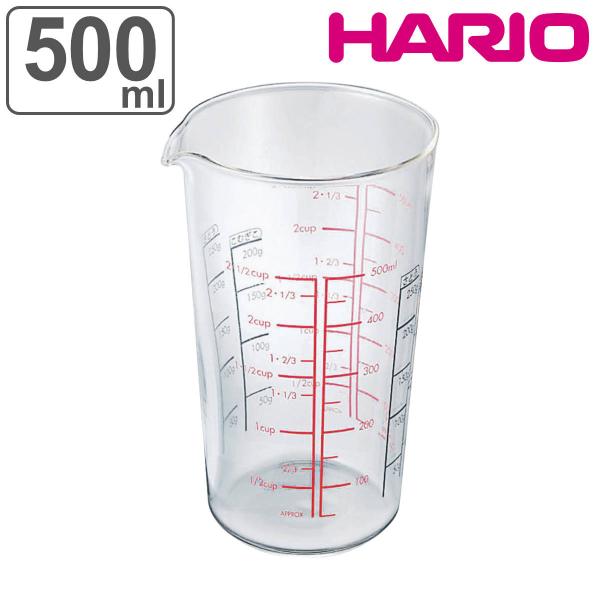 ハリオ メジャーカップ 500ml 耐熱ガラス （ HARIO 計量コップ メジャーコップ 熱湯OK...