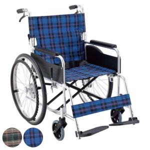 マキテック 車いす ワイドタイプ 自走式 背折れタイプ 座面幅46cm