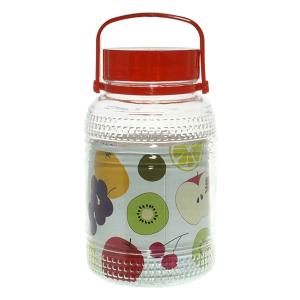 果実酒びん 果実酒用広口びん 8L （ ガラス 密閉 レシピ付き 保存容器