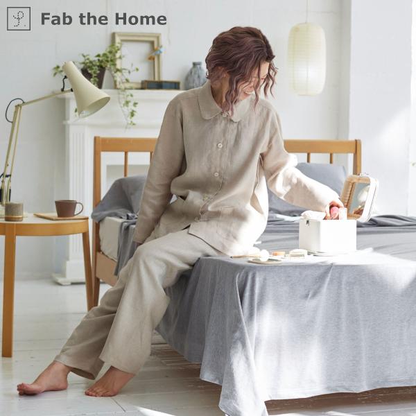 パジャマ Fab the Home Mサイズ レディース ファインリネン one-wash リネン麻...