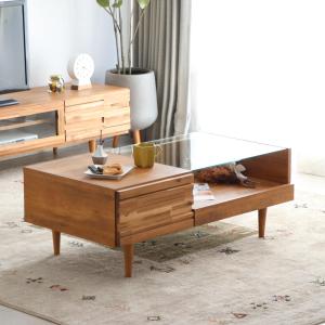 センターテーブル 幅102cm 棚付き 木製 （ 開梱設置 テーブル ロー