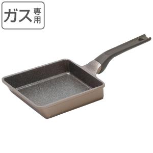 玉子焼き器 15×18cm 菜箸が置ける メガストーン卵焼き器 （ ガス火専用 ガス火対応 卵焼き器 エッグパン 金属ヘラOK ふっ素加工 ）｜interior-palette