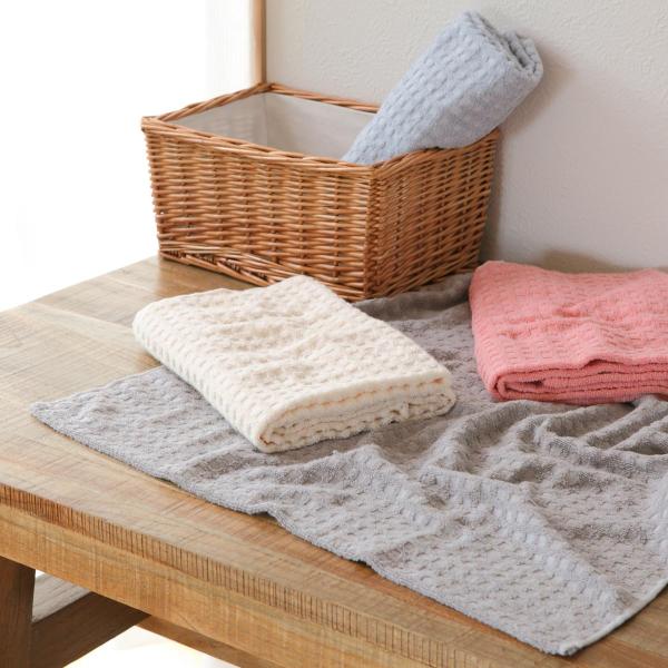 バスタオル 60×120cm ふんわりPLUS 無撚糸 （ タオル デイリータオル 湯上りタオル デ...