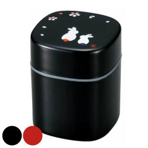 HAKOYA 茶筒 茶入れ 300ml 朱花見うさぎ （ おしゃれ 日本製 かわいい