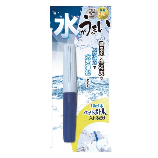 水 浄水 水がうまいＮ （ 日本製 活性炭 備長炭 抗菌 脱臭 簡単 ペットボトル用浄水器 ペットボ...