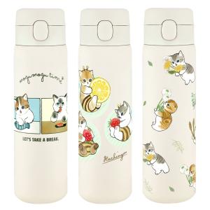 東亜金属 水筒 480ml ステンレスワンプッシュボトル mofusand （ 直